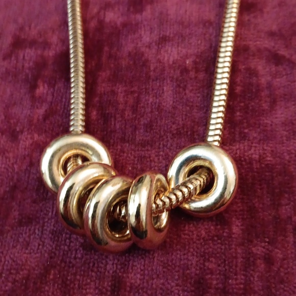 Vintage Monet Snake Chain With Infinity Beads - Picture 2 of 5